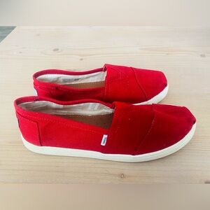 TOMS Vibrant Red Casual Slip-Ons